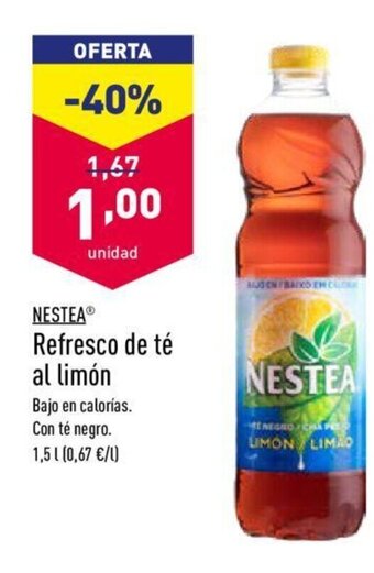 ALDI Nestea Refresco de tè al limón 1,5L oferta