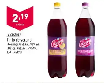 ALDI La Casera Tinto veranao 1,5L oferta