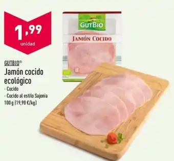 ALDI Gutbio Jamón cocido ecológico 100g oferta