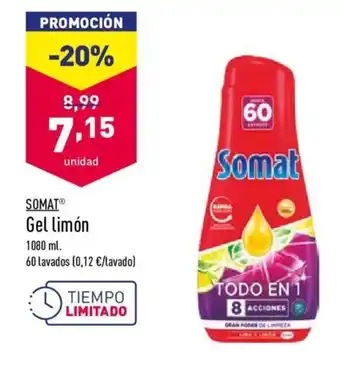 ALDI Somat Gel Limón 1080ml oferta
