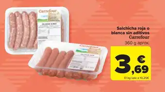 Carrefour Salchicha roja o blanca sin aditivos oferta