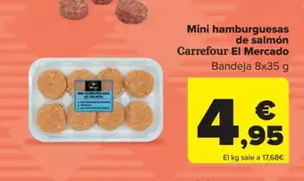 Carrefour Mini hamburguesas de salmón Carrefour El Mercado oferta