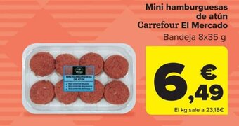 Carrefour Mini hamburguesas de atún oferta