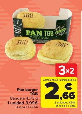 Carrefour Pan burger TGB oferta