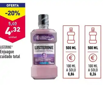 ALDI Listerine Enjuage cuidado total oferta