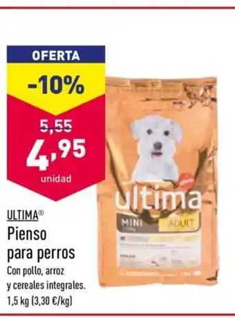 ALDI Ultima Pienso para perros 1,5kg oferta