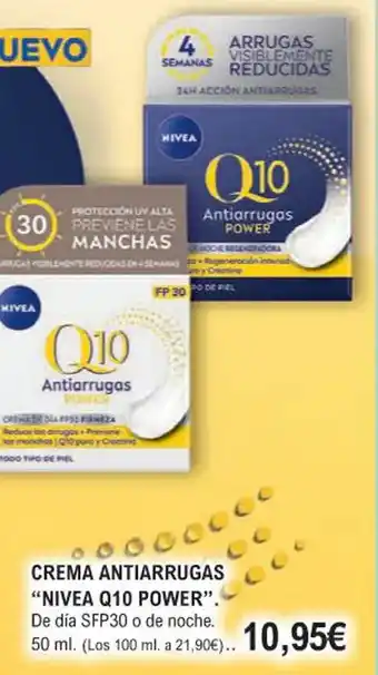 E.Leclerc CREMA ANTIARRUGAS "NIVEA Q10 POWER". De día SFP30 o de noche. oferta