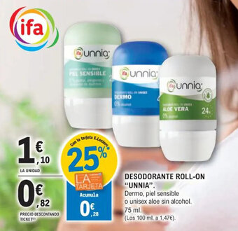 E.Leclerc DESODORANTE ROLL-ON "UNNIA" oferta
