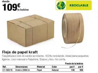 Staples Kalamazoo Fleje de papel kraft oferta