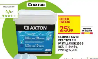 Leroy Merlin Cloro 5 Kg 10 Efectos En Pastillas De 250 G Axton oferta
