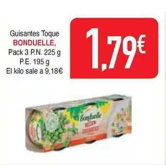 Masymas Bonduelle Guisantes Toque 225g/195g oferta