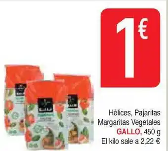 Masymas Gallo Hélices Pajaritas Margaritas Vegetales 450g oferta