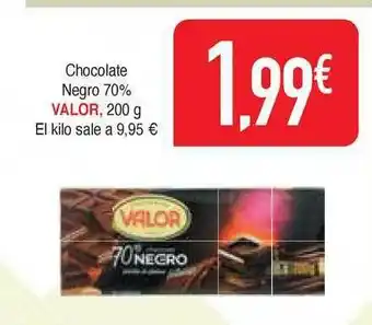 Masymas Valor Chocolate Negro 70% 200g oferta