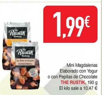 Masymas The Rustik Mini Magdalenas Elaborado Con Yogur O Con Pepitas De Chocolate 190g oferta
