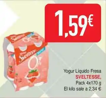 Masymas Sveltesse Yogur Liquido Fresa pack 4x170g oferta