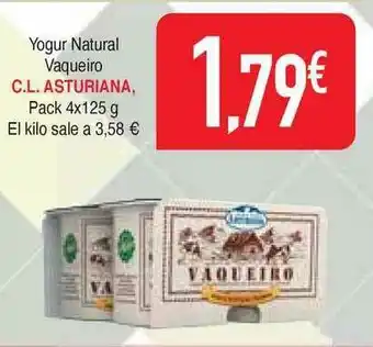 Masymas C.l. Asturiana Yogur Natural Vaqueiro pack 4x125g oferta