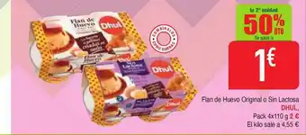 Masymas Dhul Flan De Huevo Original O Sin Lactosa pack 4x110g oferta