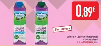Masymas C.l. Asturiana Leche Sin Lactosa Semidesnatada O Desnatada 0% oferta