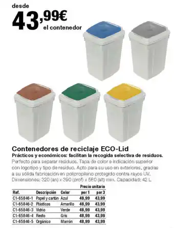 Staples Kalamazoo Contenedores de reciclaje ECO-Lid oferta