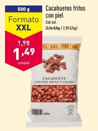 ALDI Cacahuetas fritos con piel 500g oferta