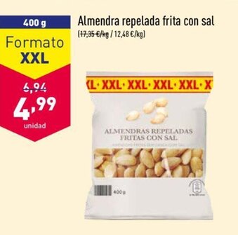 ALDI Almendra repelada frita con sal 400g oferta