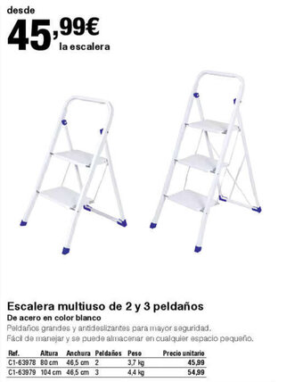 Staples Kalamazoo Escalera multiuso de 2 y 3 peldaños oferta