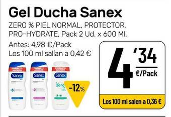 AhorraMas Gel Ducha Sanex oferta