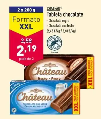 ALDI Chateu Tableta chocolate 2 x 200g oferta