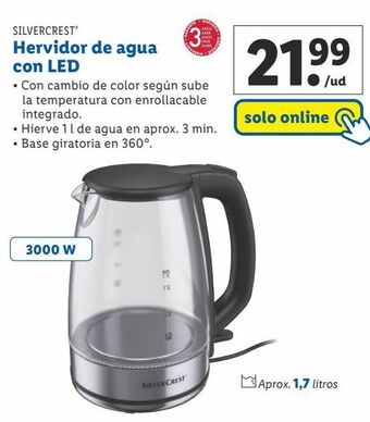 Lidl Hervidor de agua silvercrest oferta