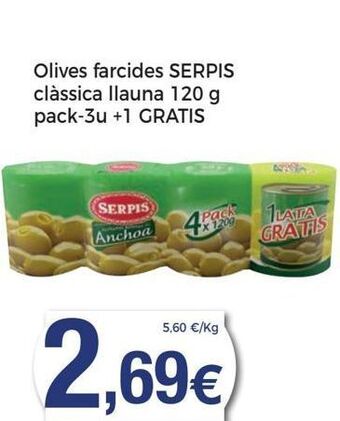 Supermercats Jespac Aceitunas rellenas de anchoa serpis oferta