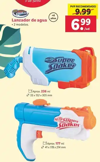 Lidl Lanzador de agua nerf oferta