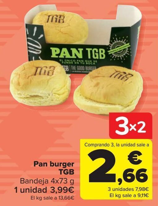 Carrefour Pan burger tgb oferta