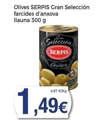 Supermercats Jespac Aceitunas rellenas de anchoa serpis oferta