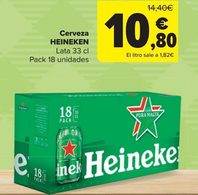 Carrefour Cerveza heineken oferta