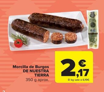 Carrefour Morcilla de burgos de nuestra tierra oferta