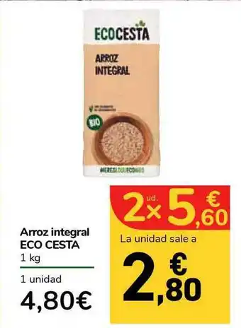 Carrefour Express Arroz Integral Eco Cesta 1kg oferta