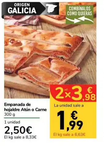 Carrefour Express Empanada De Hojaldre Atún O Carne 300g oferta
