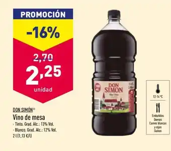 ALDI Don Simón Vino de mesa oferta