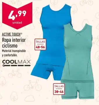 ALDI Active Touch Ropa interior ciclisimo oferta