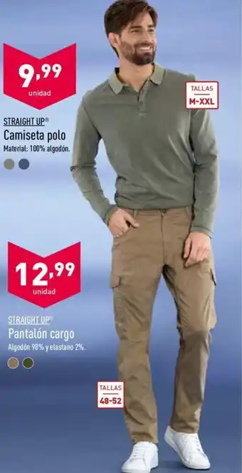 ALDI Straight Up Camiseta Polo/Pantalón Cargo oferta