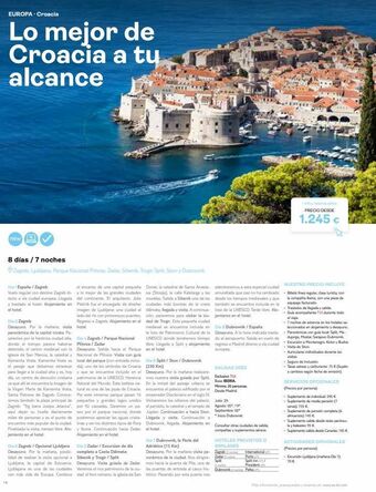 Tui Travel PLC Europa - croacia lo mejor croacia alcance new 1 8 días / 7 noches ⓒ zagreb, ljubljana, parque nacional plitvice, zadar, oferta