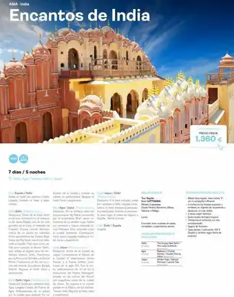 Tui Travel PLC Asia india encantos de india new 7 días / 5 noches ⓒdelhi, agra, fathepur sikri y jaipur dia 1 españa / delhi salida en oferta