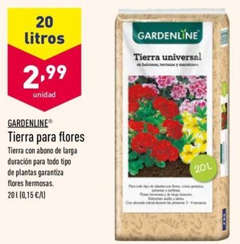 ALDI Gardenline Tierra para flores oferta