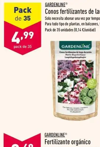ALDI Gardenline Conos fertilizantes de larga duración oferta