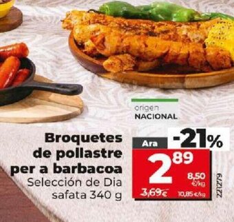 Dia Broquetes de pollastre per a barbacoa oferta