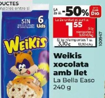Dia Weikis xocolata amb llet oferta