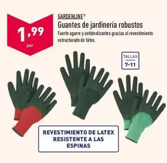ALDI Gardenline Guantes de jardinera robustos oferta