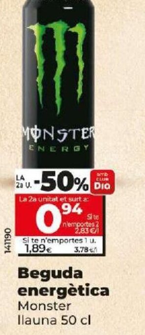 Dia Beguda energètica oferta