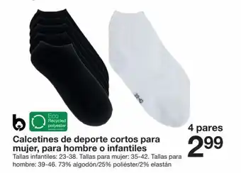 Zeeman Calcetines de deporte cortos para mujer, para hombre o infantiles oferta