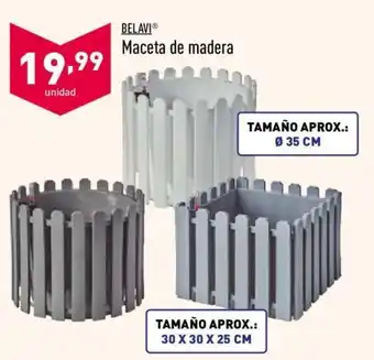 ALDI Belavi Maceta de madera oferta